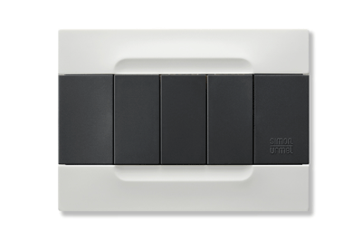 Rama decorativa nea - Kadra monocrom 3 mod tecnopolimero (plastic) seria Antracit Alb Helsinki