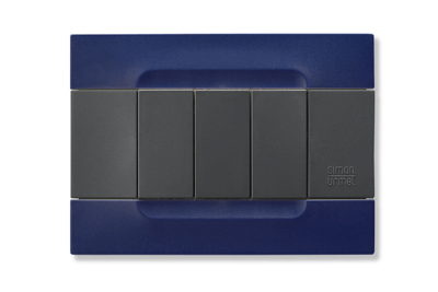 Rama decorativa nea - Kadra monocrom 3 mod tecnopolimero (plastic) seria Antracit Albastru Sidney