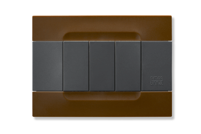 Rama decorativa nea - Kadra monocrom 3 mod tecnopolimero (plastic) seria Antracit Maro Havana