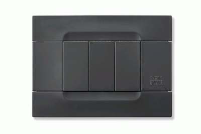 Rama decorativa nea - Kadra monocrom 3 mod tecnopolimero (plastic) seria Antracit Negru Auckland