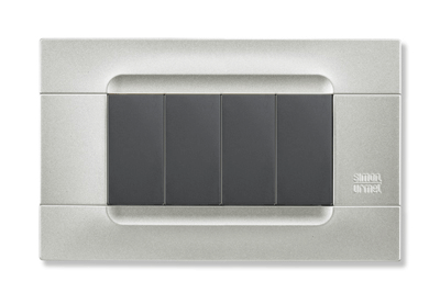 Rama decorativa nea - Kadra monocrom 4 mod tecnopolimero (plastic) Argintiu