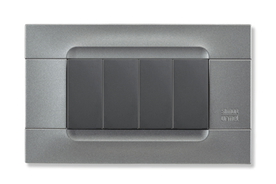 Rama decorativa nea - Kadra monocrom 4 mod tecnopolimero (plastic) Inox