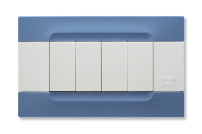 Rama decorativa nea - Kadra monocrom 4 mod tecnopolimero (plastic) seria Alb Albastru Atene