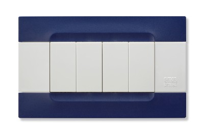 Rama decorativa nea - Kadra monocrom 4 mod tecnopolimero (plastic) seria Alb Albastru Sidney