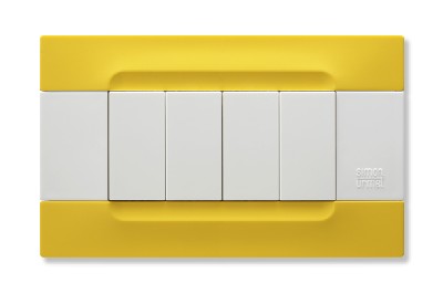 Rama decorativa nea - Kadra monocrom 4 mod tecnopolimero (plastic) seria Alb Galben Lisabona