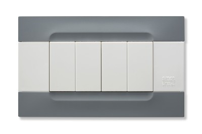 Rama decorativa nea - Kadra monocrom 4 mod tecnopolimero (plastic) seria Alb Gri Berlin