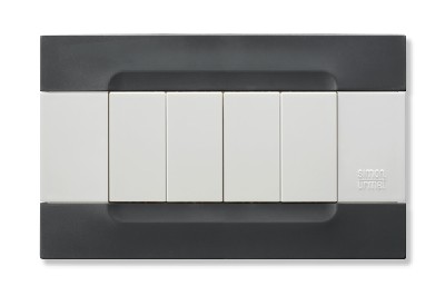 Rama decorativa nea - Kadra monocrom 4 mod tecnopolimero (plastic) seria Alb Negru Auckland