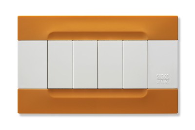 Rama decorativa nea - Kadra monocrom 4 mod tecnopolimero (plastic) seria Alb Portocaliu San Francisco