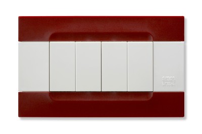 Rama decorativa nea - Kadra monocrom 4 mod tecnopolimero (plastic) seria Alb Rosu Beijing
