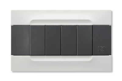 Rama decorativa nea - Kadra monocrom 4 mod tecnopolimero (plastic) seria Antracit Alb Helsinki