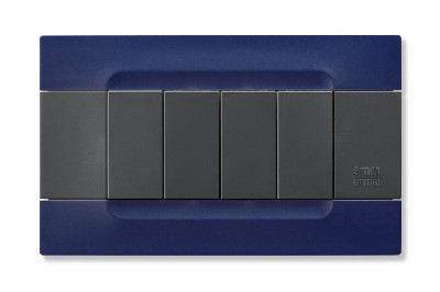 Rama decorativa nea - Kadra monocrom 4 mod tecnopolimero (plastic) seria Antracit Albastru Sidney