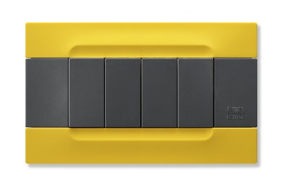 Rama decorativa nea - Kadra monocrom 4 mod tecnopolimero (plastic) seria Antracit Galben Lisabona