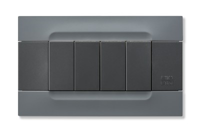 Rama decorativa nea - Kadra monocrom 4 mod tecnopolimero (plastic) seria Antracit Gri Berlin