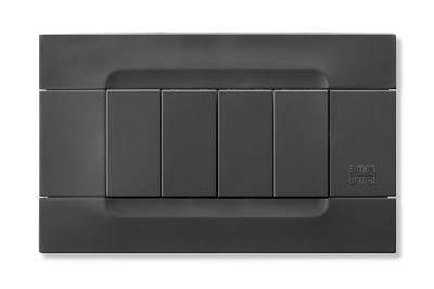 Rama decorativa nea - Kadra monocrom 4 mod tecnopolimero (plastic) seria Antracit Negru Auckland