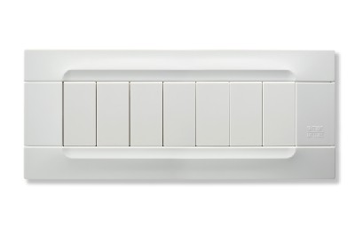 Rama decorativa nea - Kadra monocrom 7 mod tecnopolimero (plastic) seria Alb Alb Helsinki SU10807.B.01