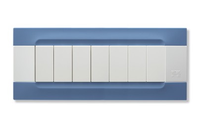 Rama decorativa nea - Kadra monocrom 7 mod tecnopolimero (plastic) seria Alb Albastru Atene