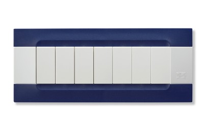 Rama decorativa nea - Kadra monocrom 7 mod tecnopolimero (plastic) seria Alb Albastru Sidney
