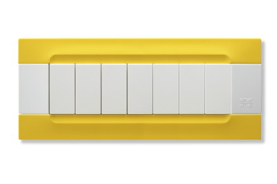 Rama decorativa nea - Kadra monocrom 7 mod tecnopolimero (plastic) seria Alb Galben Lisabona