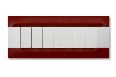 Rama decorativa nea - Kadra monocrom 7 mod tecnopolimero (plastic) seria Alb Rosu Beijing