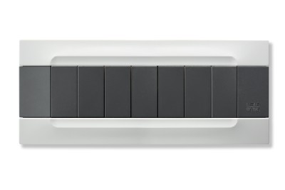 Rama decorativa nea - Kadra monocrom 7 mod tecnopolimero (plastic) seria Antracit Alb Helsinki