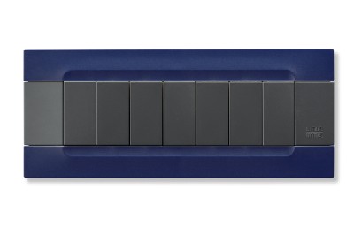 Rama decorativa nea - Kadra monocrom 7 mod tecnopolimero (plastic) seria Antracit Albastru Sidney