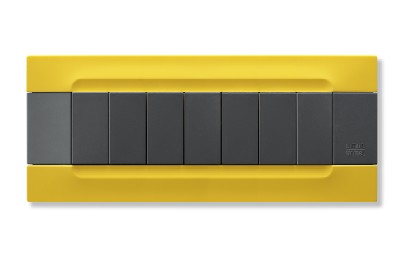 Rama decorativa nea - Kadra monocrom 7 mod tecnopolimero (plastic) seria Antracit Galben Lisabona
