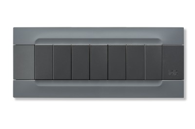 Rama decorativa nea - Kadra monocrom 7 mod tecnopolimero (plastic) seria Antracit Gri Berlin