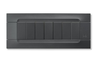 Rama decorativa nea - Kadra monocrom 7 mod tecnopolimero (plastic) seria Antracit Negru Auckland