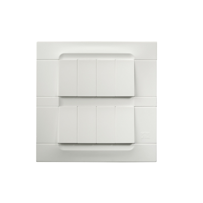 Rama decorativa nea - Kadra monocrom 4+4 mod tecnopolimero (plastic) seria Alb Alb Helsinki
