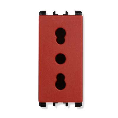 Priza 2P+T - nea 10/16A Rosu