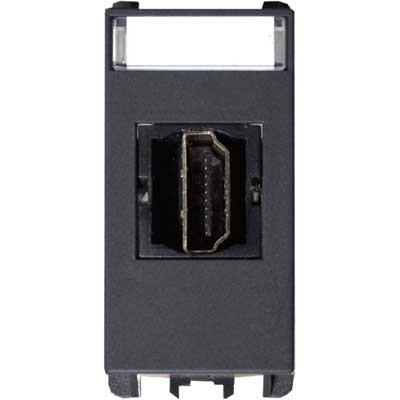 Priza HDMI - nea cu adaptor 19 poli F/F 1 mod antracit
