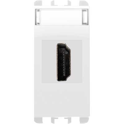 Priza HDMI - nea cu un adaptor 19 pini F/F 1 modul,Alb Glaciar