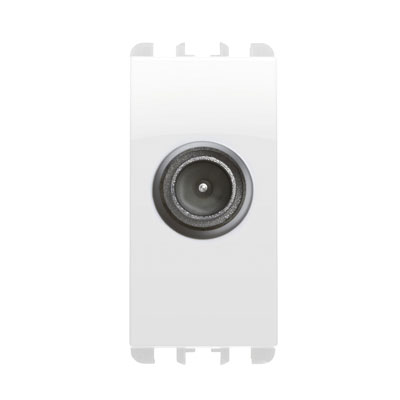 Priza TV pasanta - nea att. 10 dB tata IEC 169-2 1 mod,Alb Glaciar