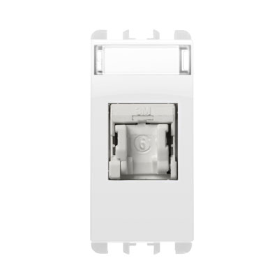Priza date RJ45 - nea Cat. 6 neecranata 1 mod,Alb Glaciar