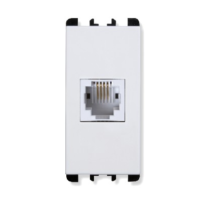 Priza telefon RJ11- nea 6/4Alb