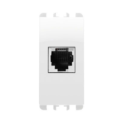 Priza telefonica - nea RJ12 6/6 1 mod,Alb Glaciar