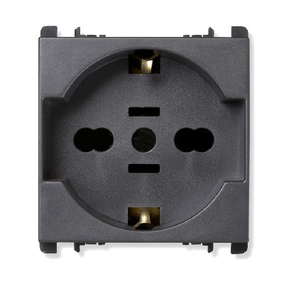 Priza universala - nea-Usa 10/16A Antracit