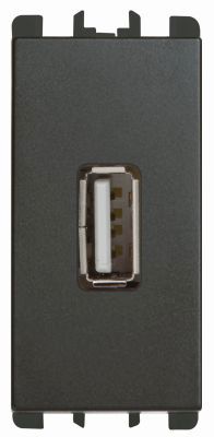 Priza USB - nea 5V 1.2A 2 porturi USB 1 mod. Antracit SU10330