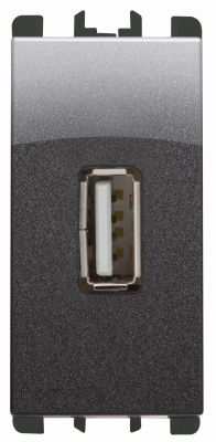 Priza USB - nea 5V 1.2A 2 porturi USB 1 mod. otel inchis