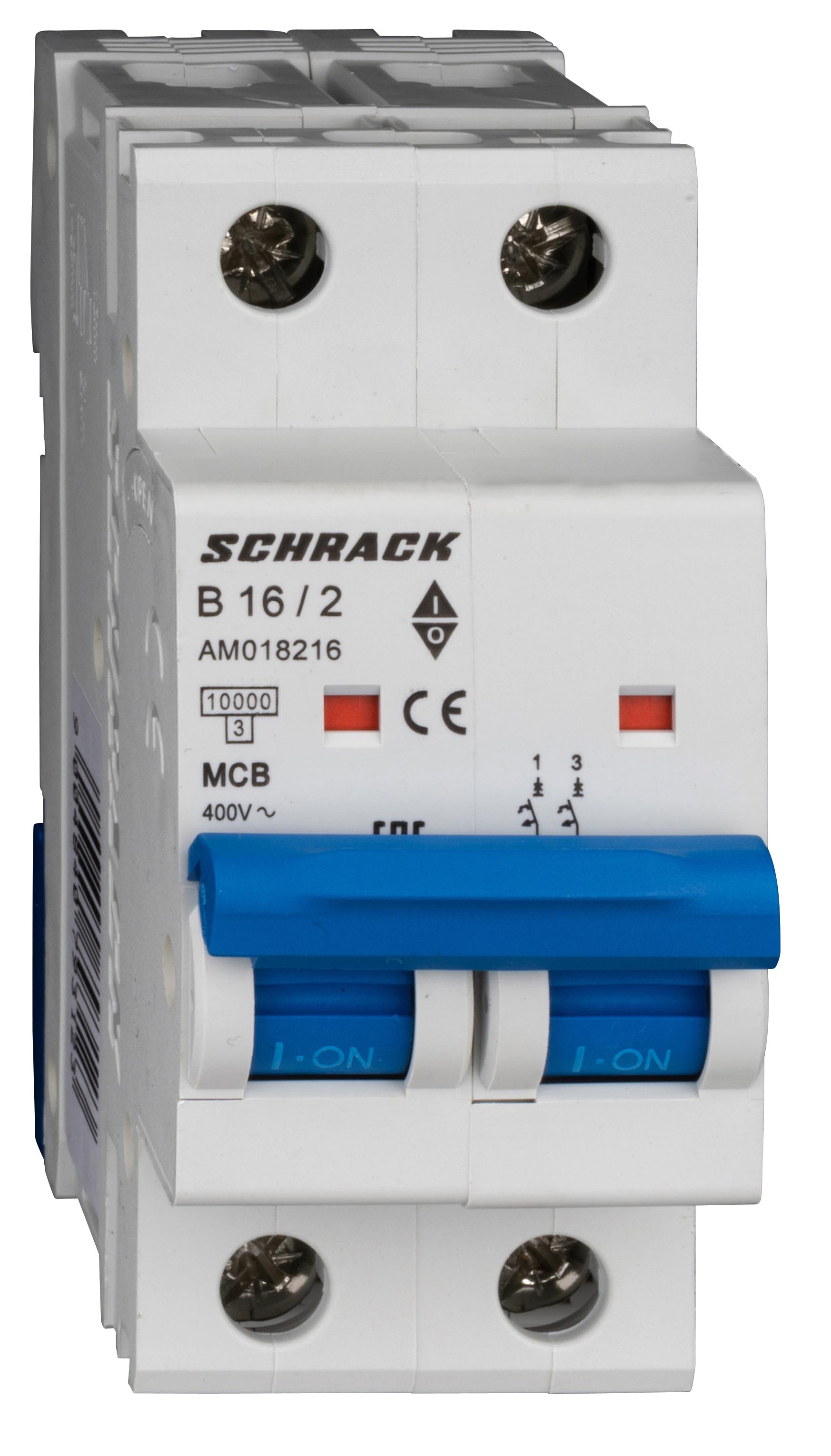 Intrerupator, automat, amparo, bipolar, 2p, schrack, curba, b, 16a, 10ka, schrack, am018216--