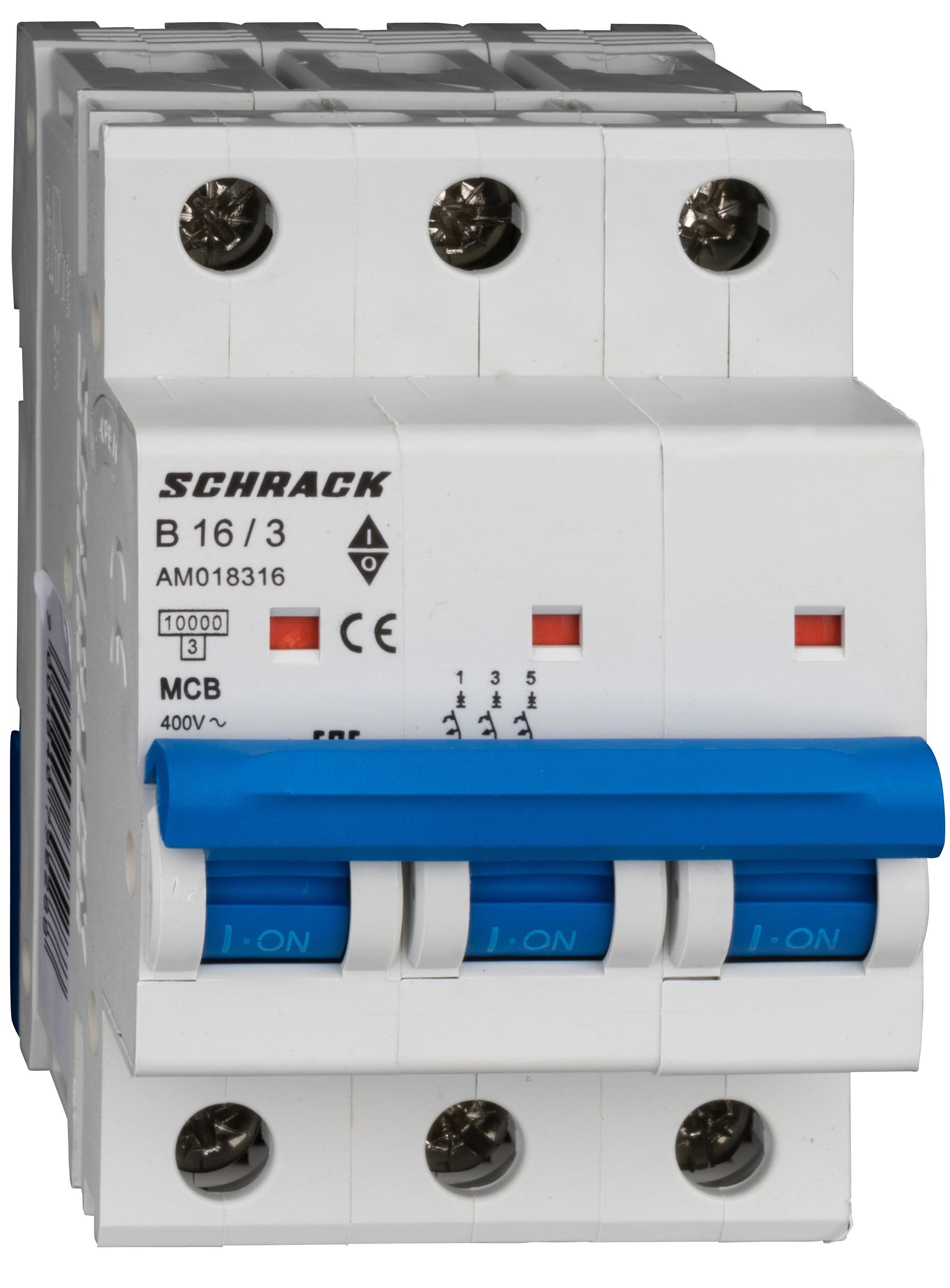 Intrerupator, automat, amparo, tripolar, 3p, schrack, curba, b, 16a, 10ka, schrack, am018316--