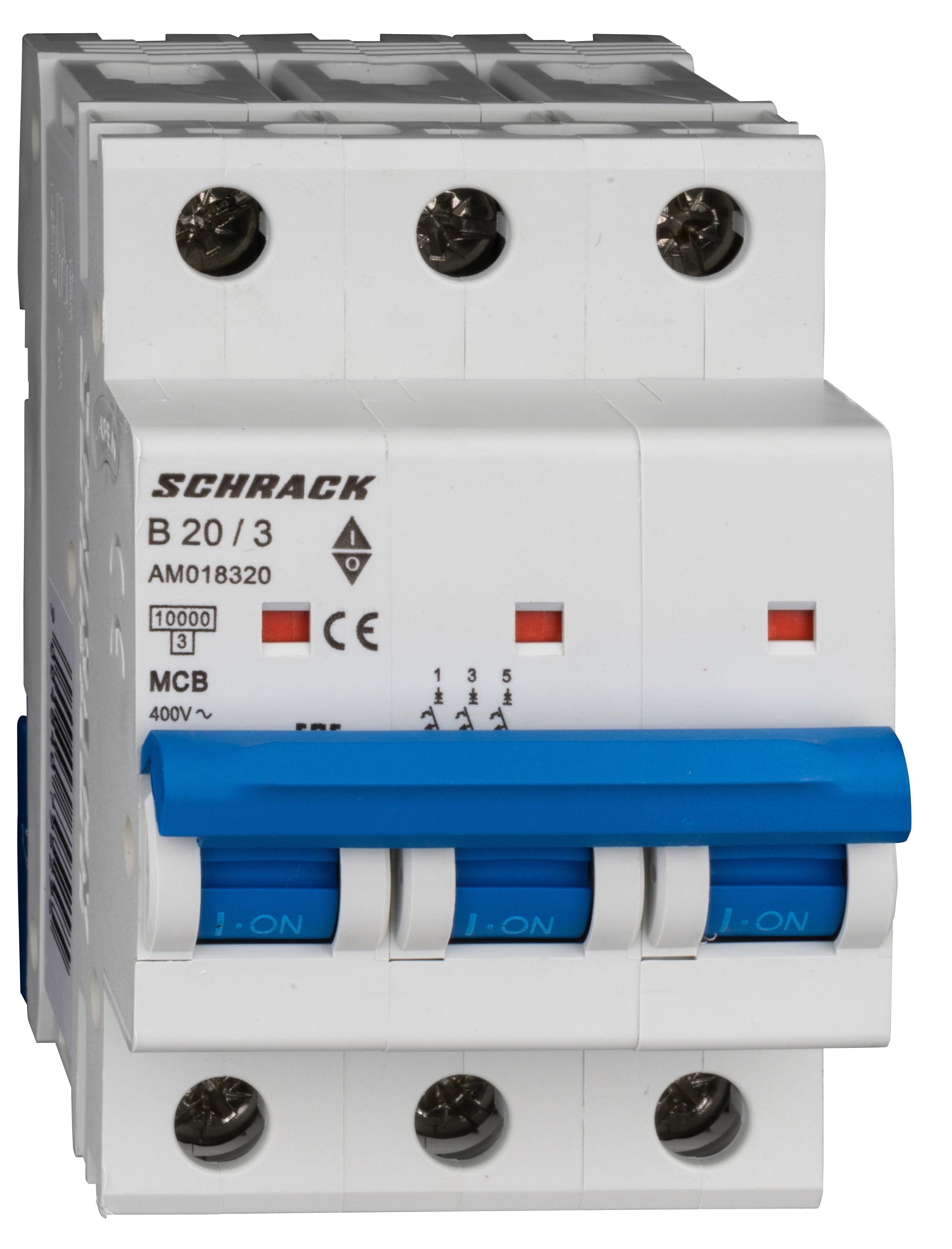 Intrerupator, automat, amparo, tripolar, 3p, schrack, curba, b, 20a, 10ka, schrack, am018320--