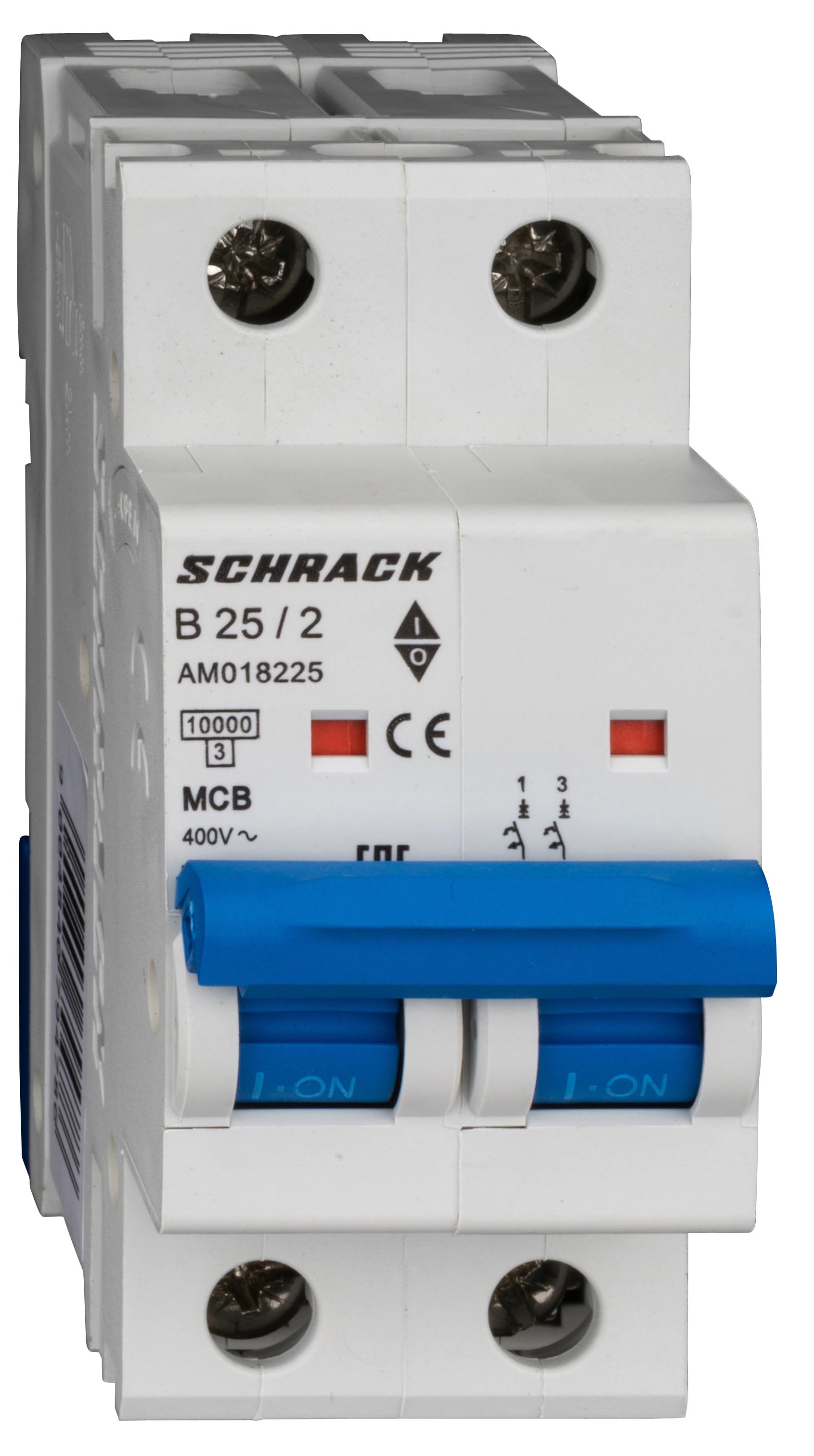 Intrerupator, automat, amparo, bipolar, 2p, schrack, curba, b, 25a, 10ka, schrack, am018225--
