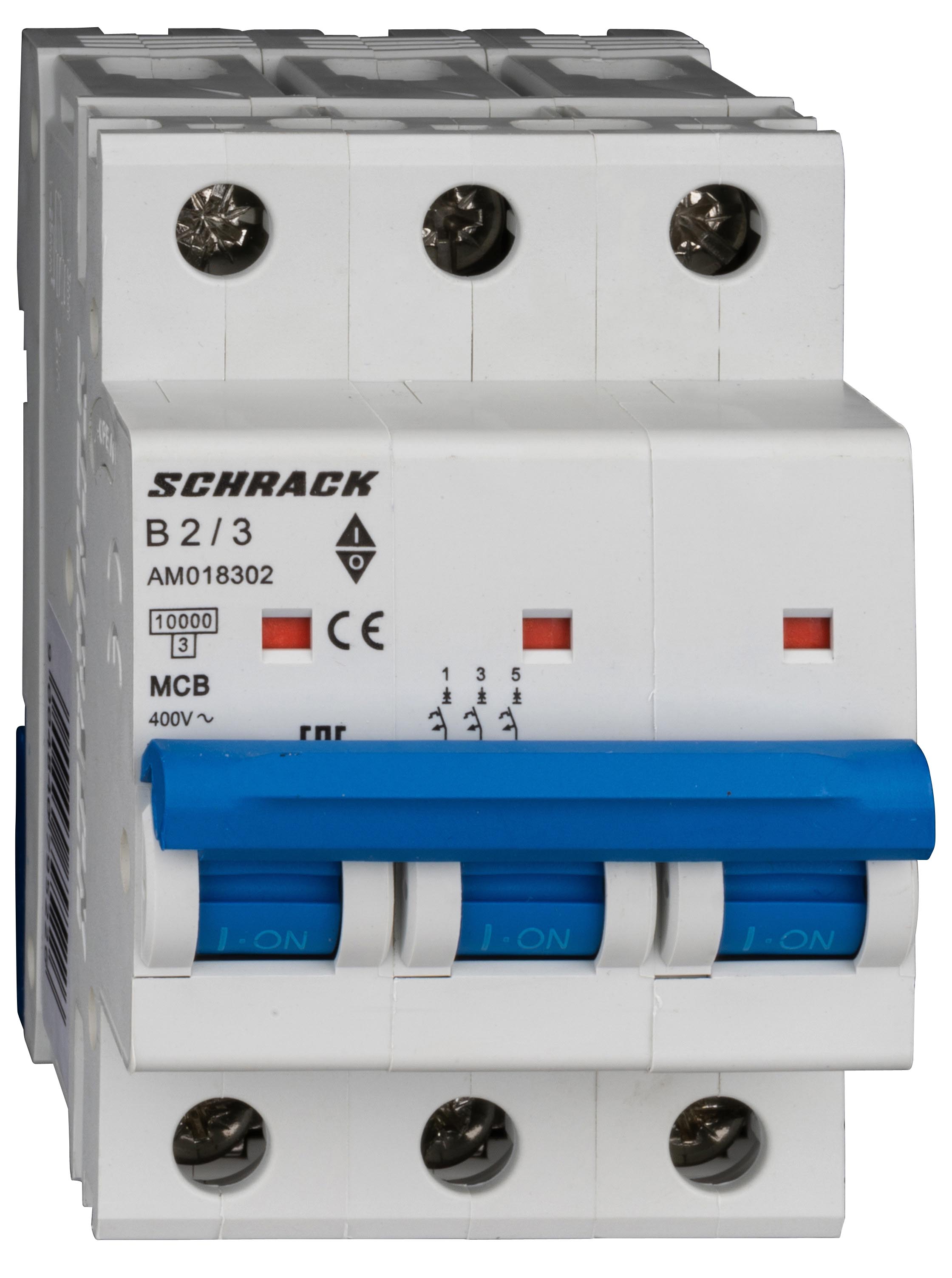 Intrerupator, automat, amparo, tripolar, 3p, schrack, curba, b, 2a, 10ka, schrack, am018302--
