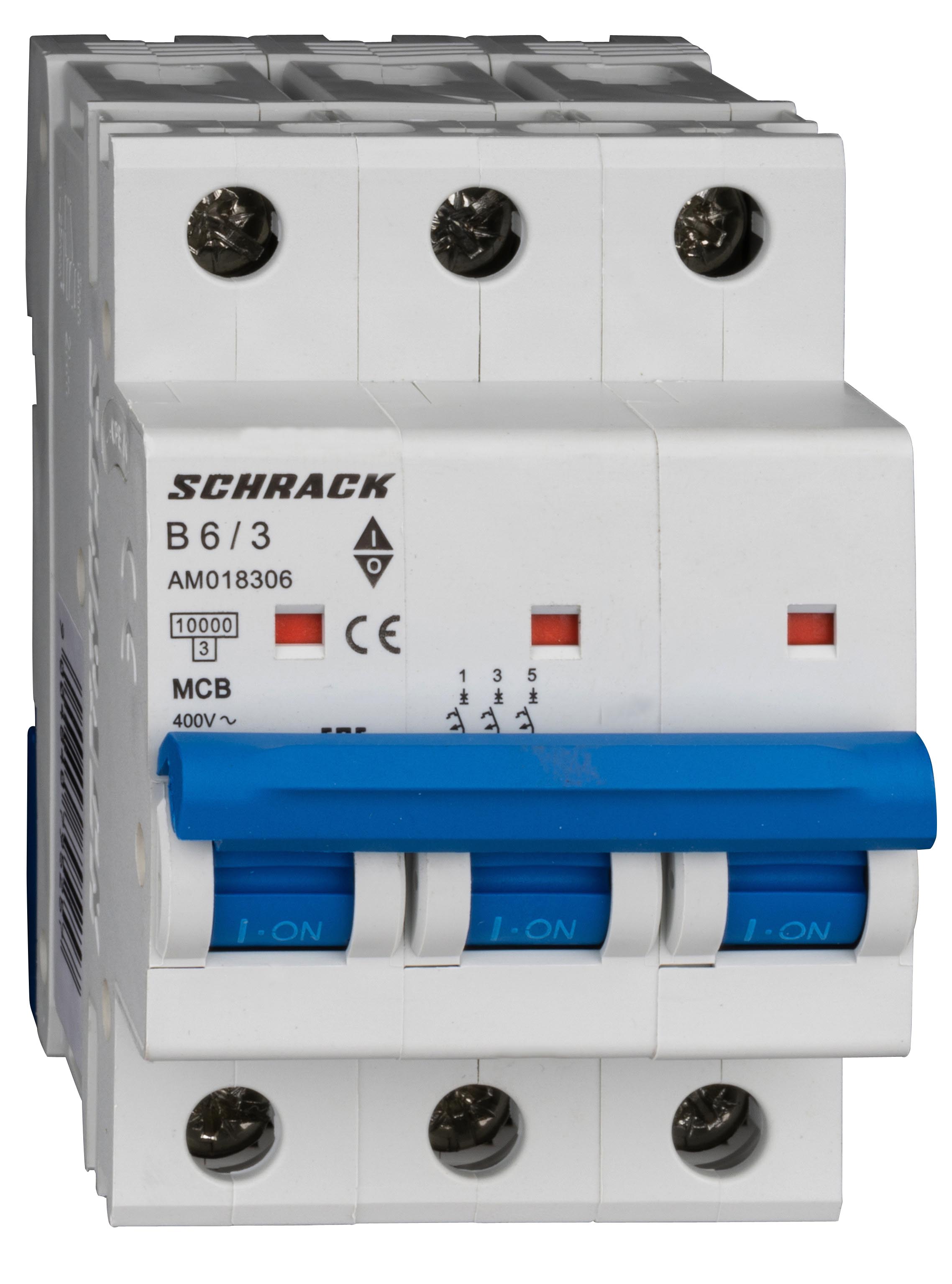 Intrerupator, Automat, AMPARO, Tripolar, 3P, Schrack, Curba, B, 6A, 10kA, Schrack, AM018306-- 