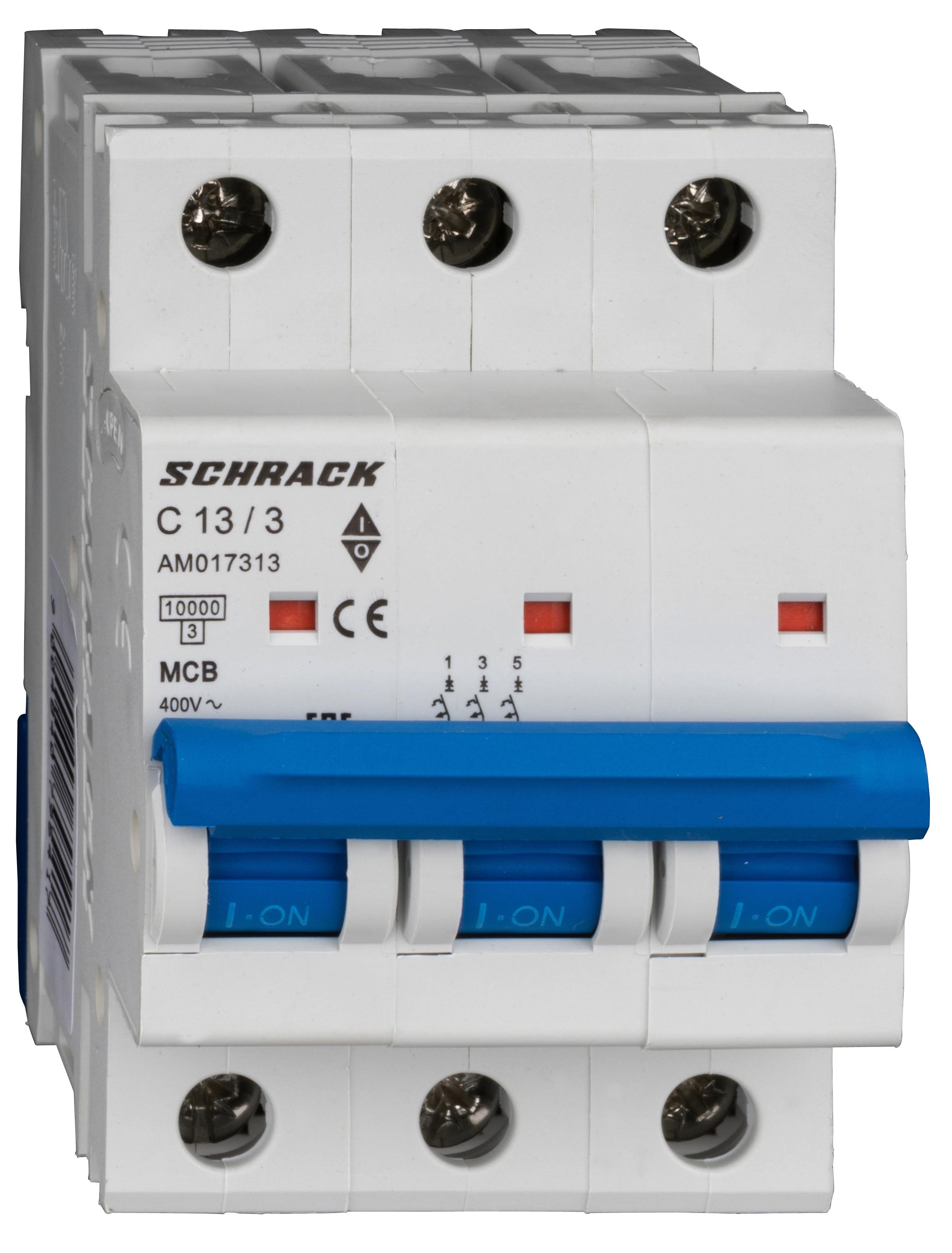 Intrerupator, automat, amparo, tripolar, 3p, schrack, curba, c, 13a, 10ka, schrack, am017313--