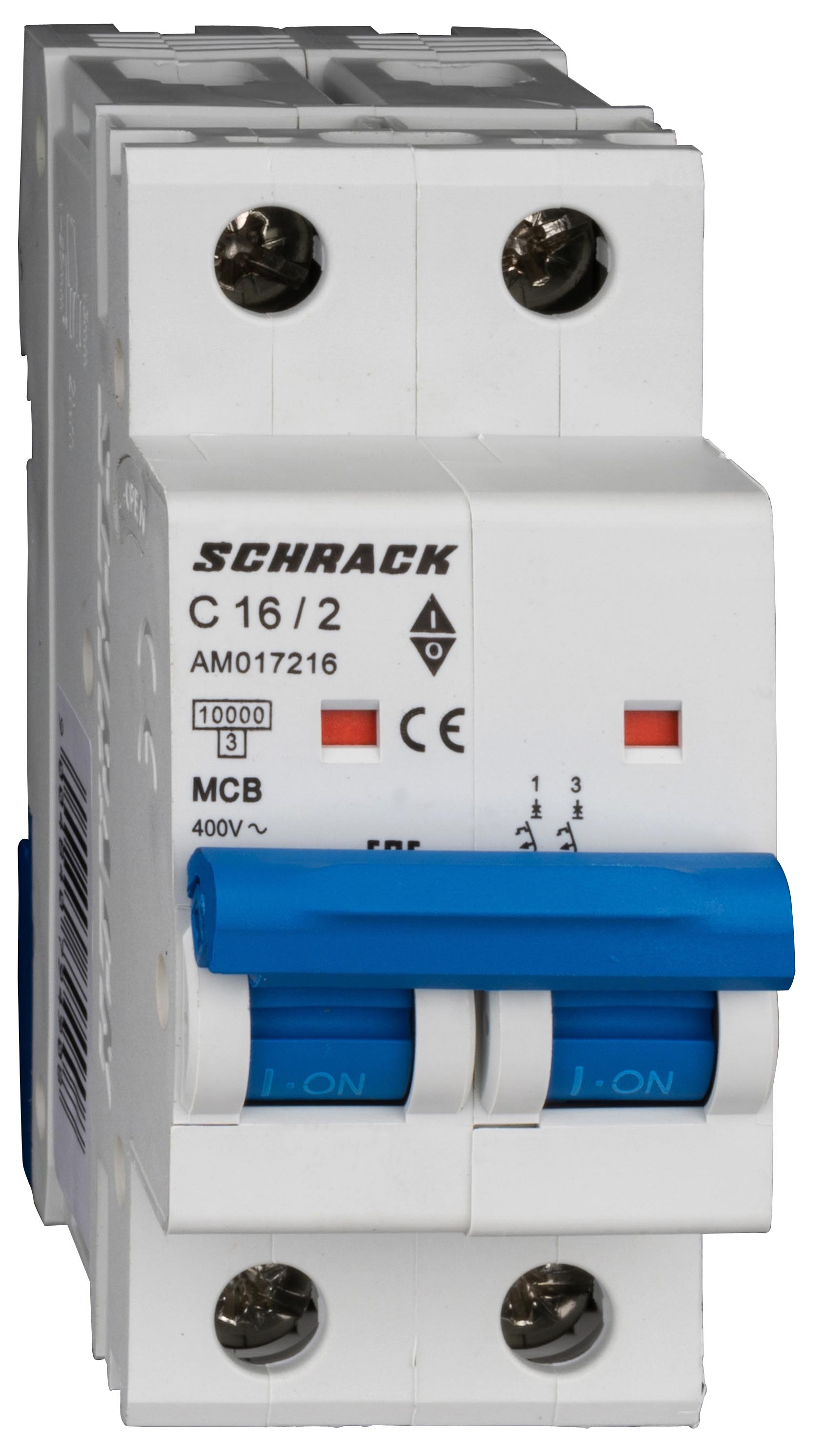 Intrerupator Automat AMPARO Bipolar 2P Schrack Curba C 16A 10kA Schrack AM017216--