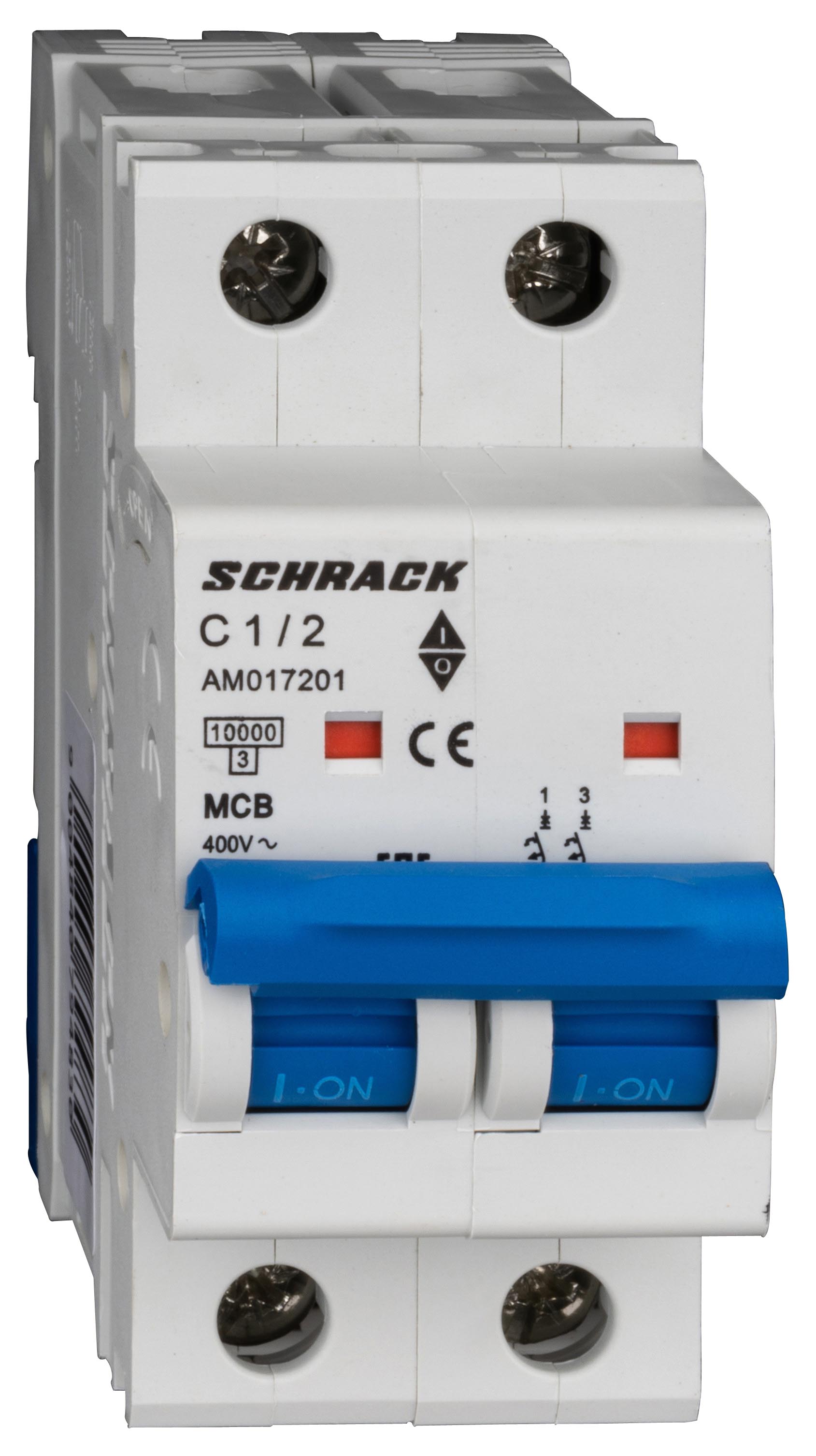Intrerupator, automat, amparo, bipolar, 2p, schrack, curba, c, 1a, 10ka, schrack, am017201--