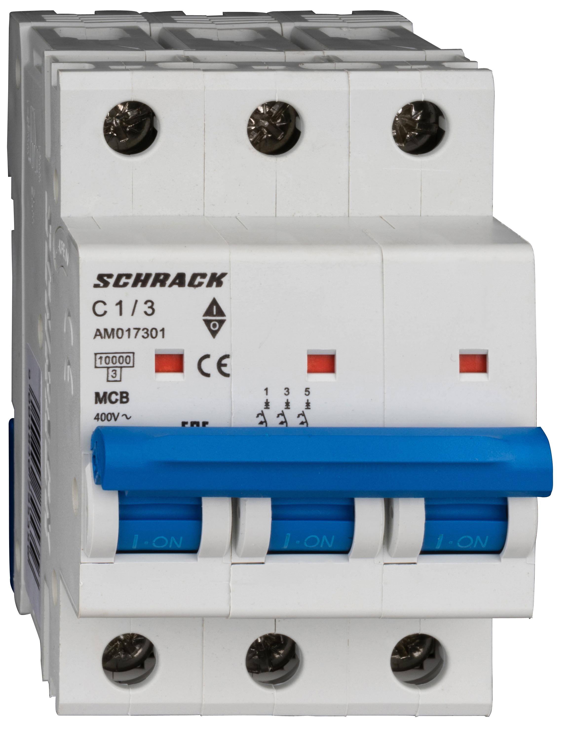 Intrerupator, automat, amparo, tripolar, 3p, schrack, curba, c, 1a, 10ka, schrack, am017301--