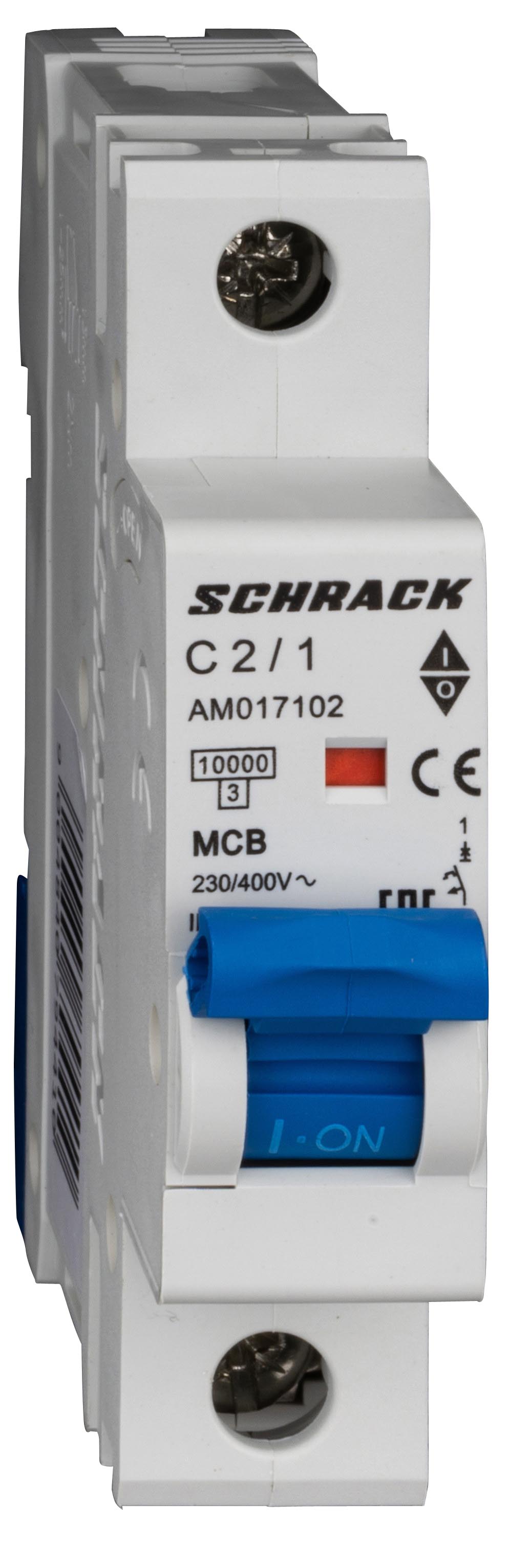 Intrerupator, Automat, AMPARO, Monopolar, 1P, Schrack, Curba, C, 2A, 10kA, Schrack, AM017102--